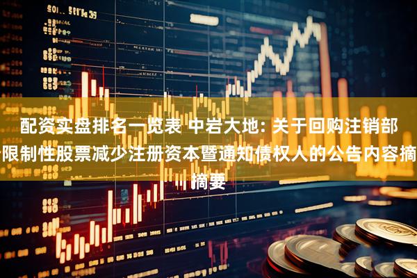 配资实盘排名一览表 中岩大地: 关于回购注销部分限制性股票减少注册资本暨通知债权人的公告内容摘要